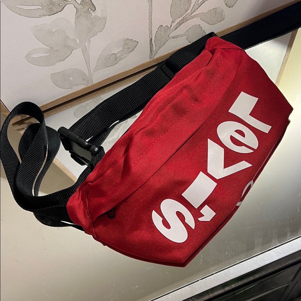 Red LEVI’S® LOGO SLING Fanny Pack/Bag